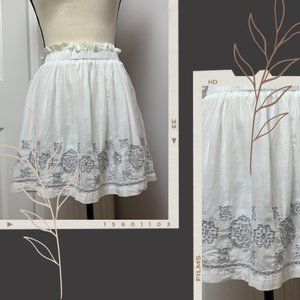 Hollister Double-Lined Mini-Skirt White/Gray